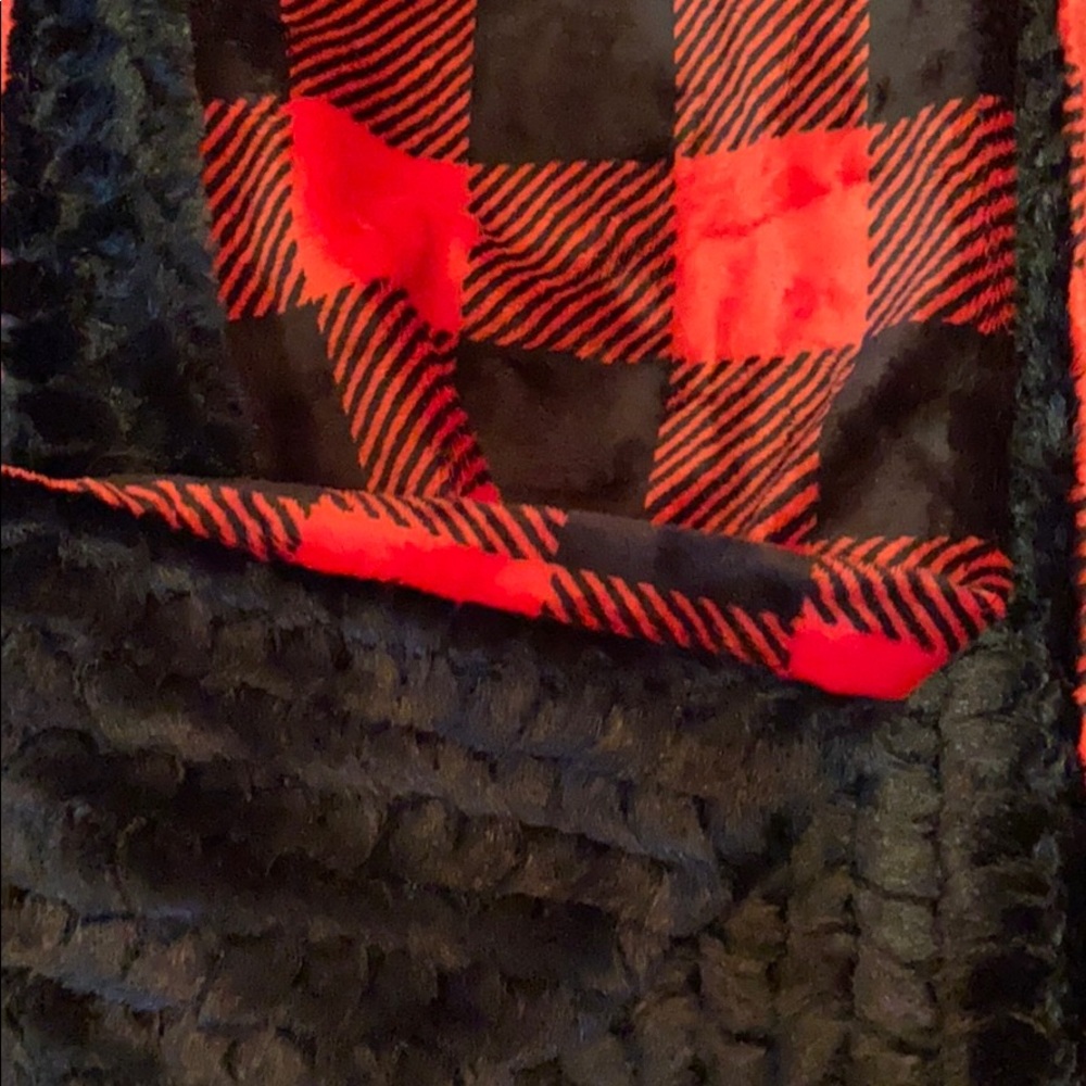 Buffalo plaid Minky scarf
